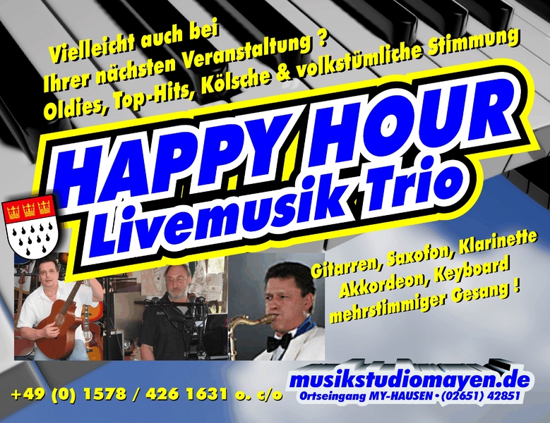 Happy Hour Livemusik Trio mit Winni, Schorsch und Wolle