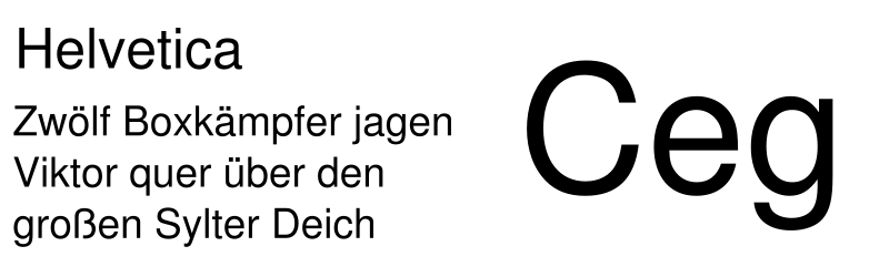 Beispiel Helvetica