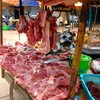 Fleischerei auf dem Markt in Duong Dong