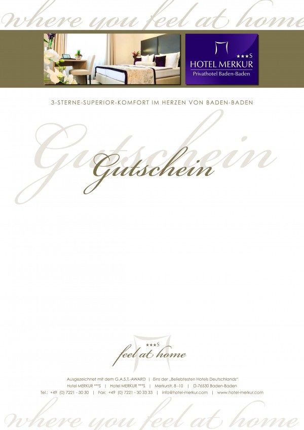 Hotel Merkur Baden-Baden Gutschein Vorlage 10