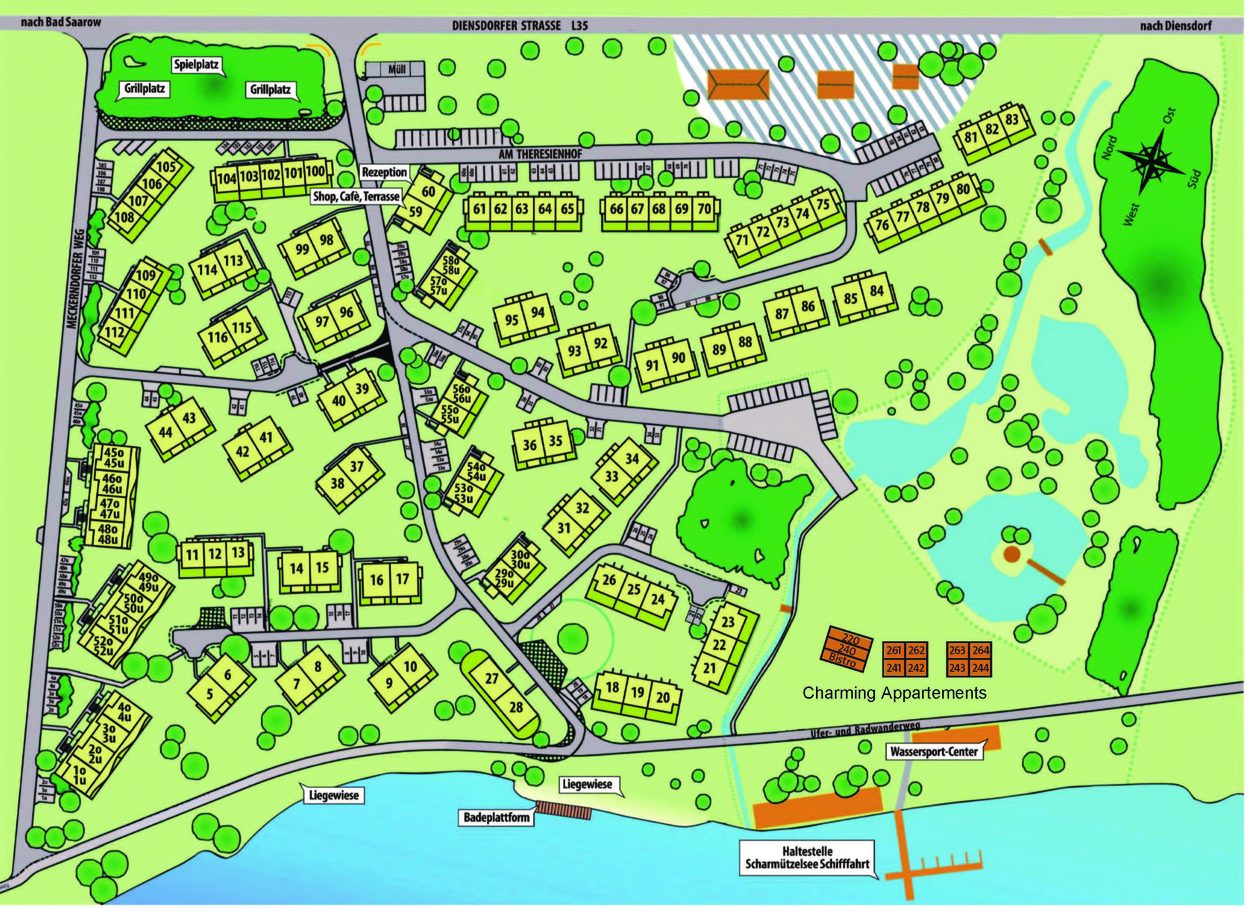 Plan Schlosspark Bad Saarow - Marinapark Scharmützelsee