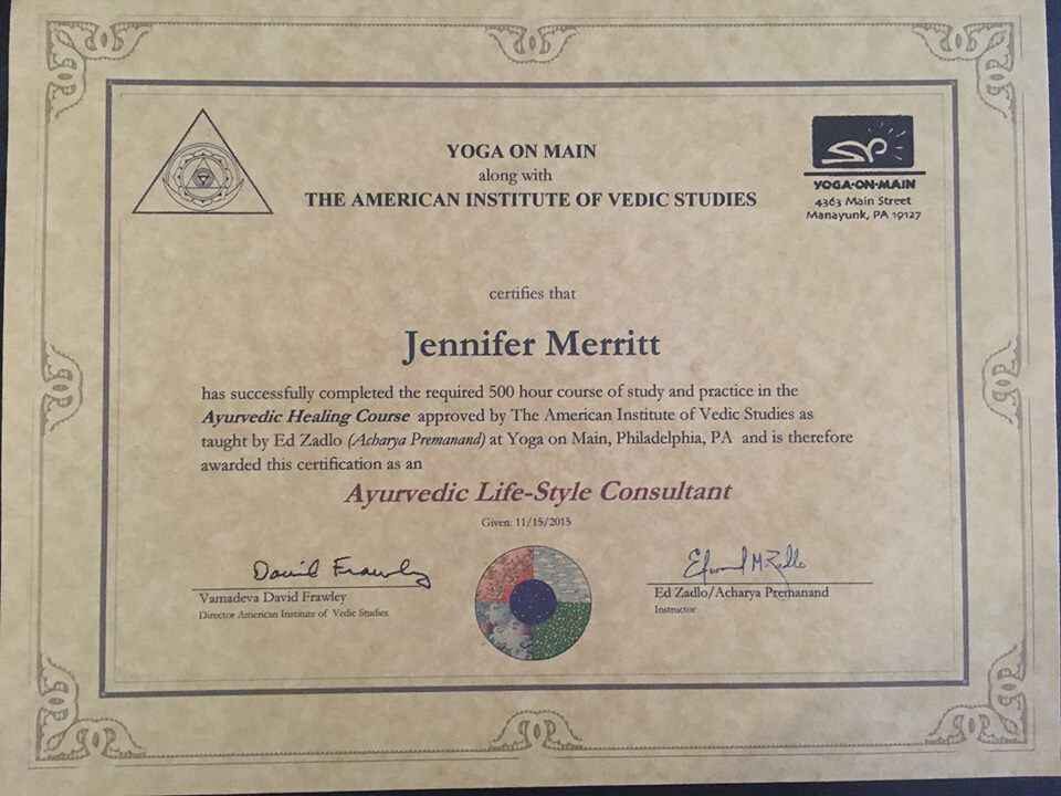 500 hour Ayurvedic Life Consultant