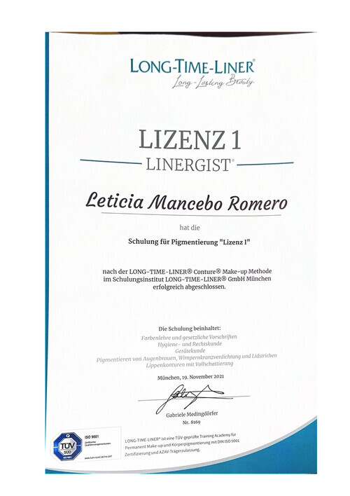 Schulung für Pigmetierung "Lizenz 1"