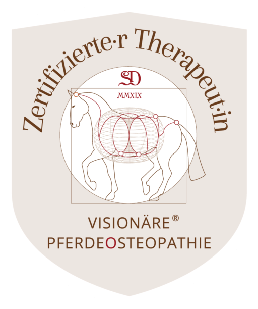 Visionäre Pferdeosteopathie Therapeutin Siegel