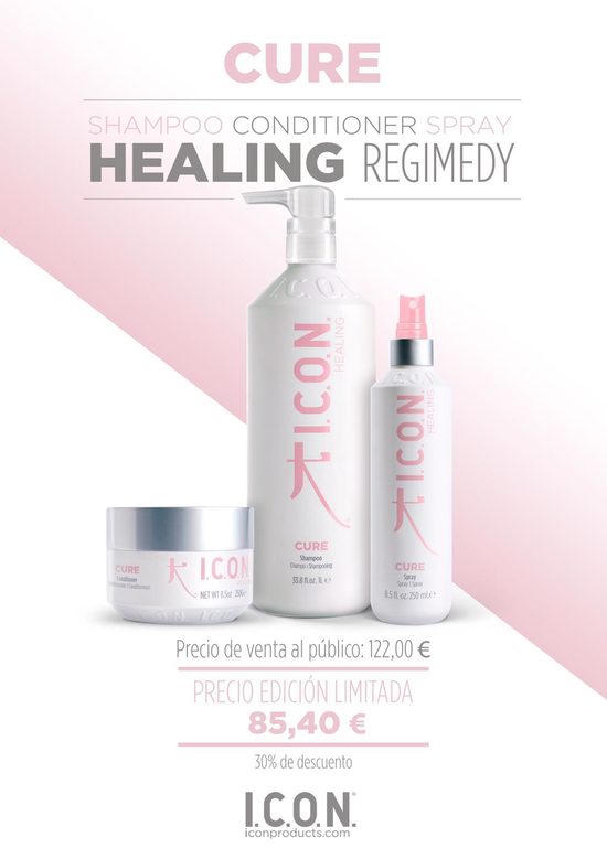 Icon Cure Champú Acondicionador Spray Healing Regimedy