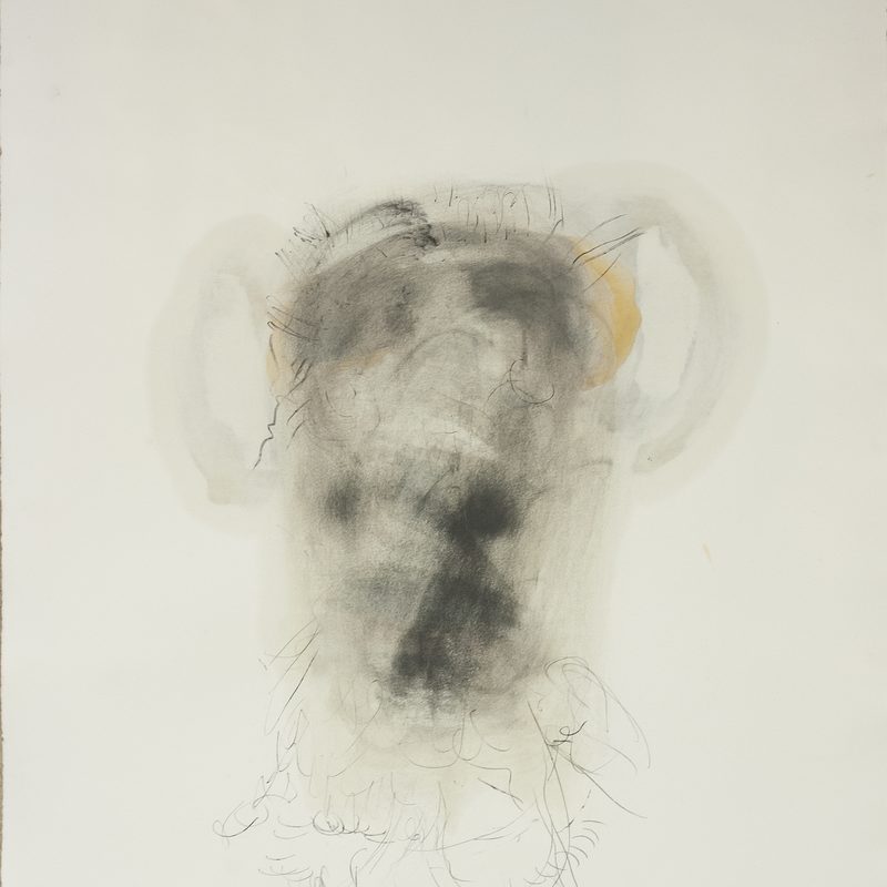 84,1 x 118,9, Mischtechnik_Papier, head“, 2019