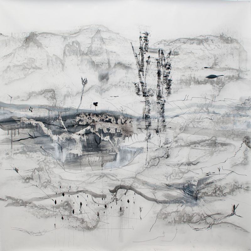 150 x 150 Mischtechnik/Papier - "paysage", 2012