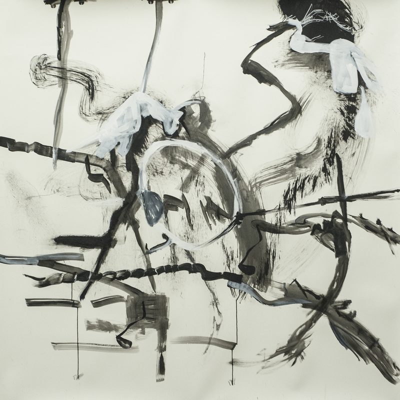 140 x 140 Mischtechnik/Papier - "Brille", 2016