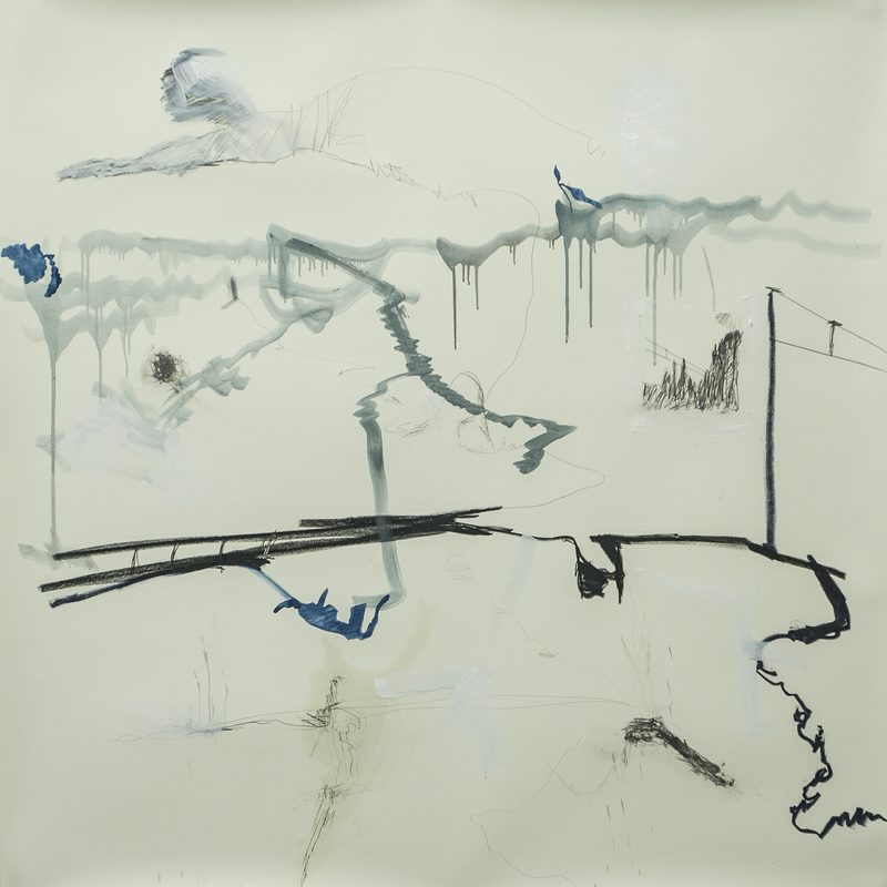 140 x 140 Mischtechnik/Papier - "paysage" ( japonais), 2016