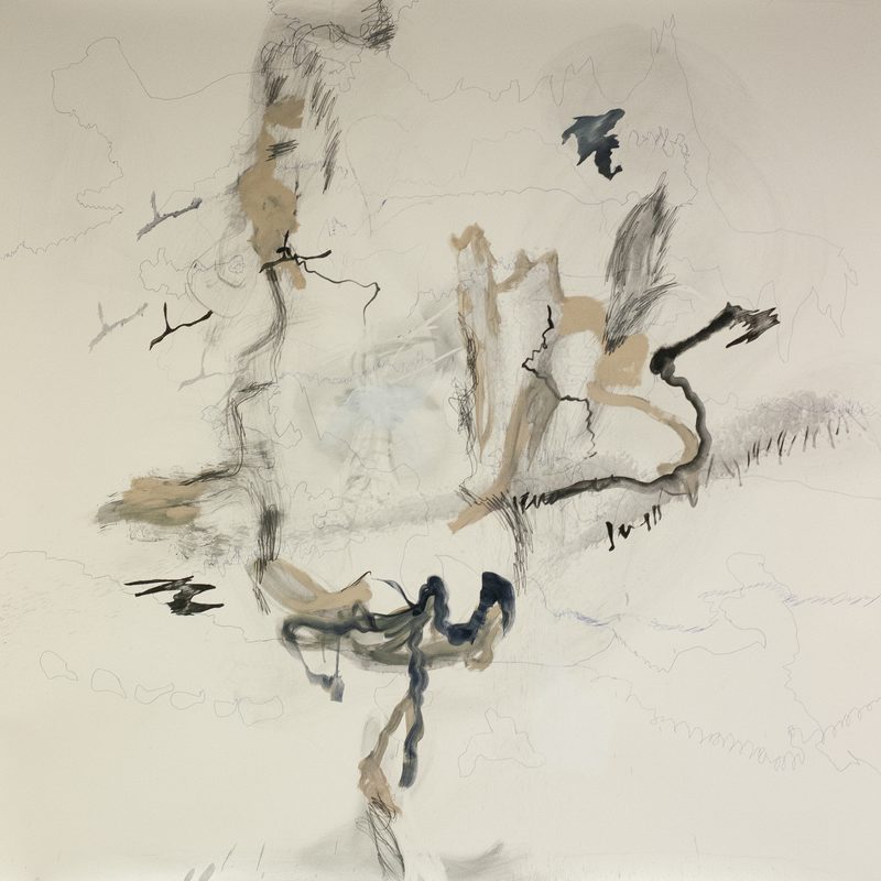 140 x 140, Mischtechnik/Papier, „o.T.“, 2019