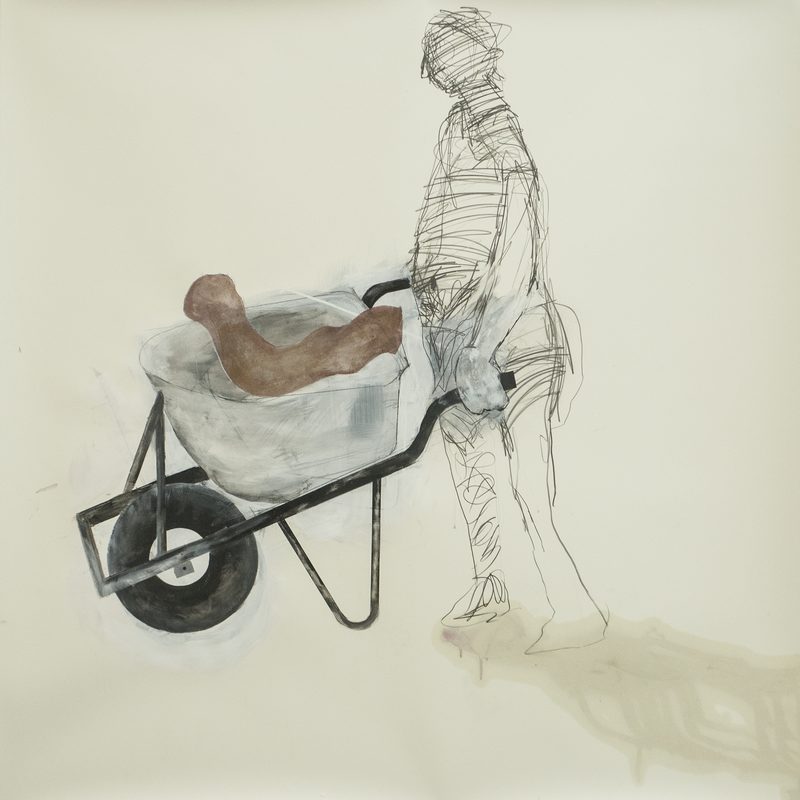 140 x 140 - Mischtechnik/Papier - "impulse control disorder", 2016