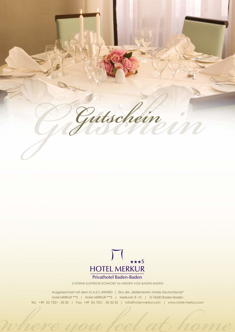 Hotel Merkur Baden-Baden Gutschein Vorlage 1