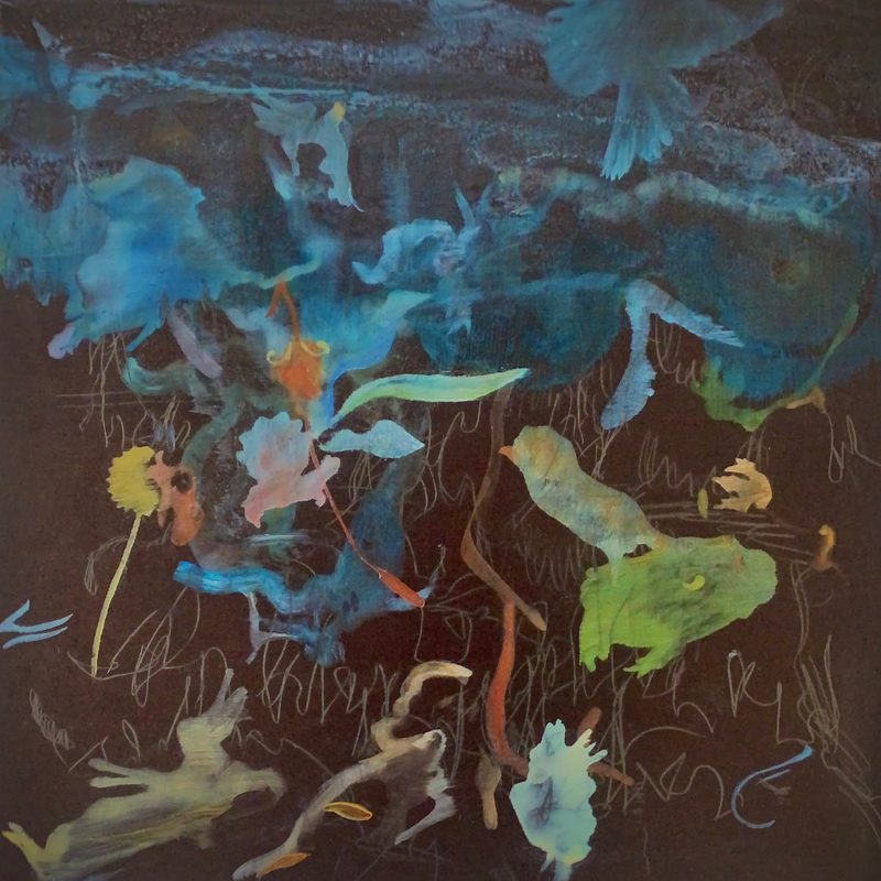 50x50, 
Öl/Holz, „while I was sleeping“ ,2020