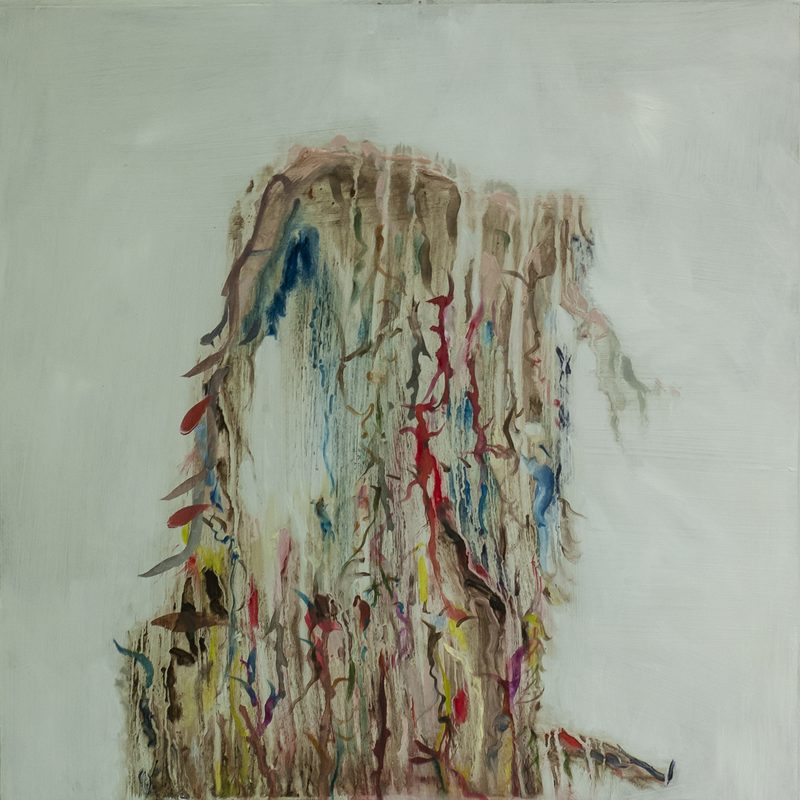 40 x 40 - Öl/MdF - "Hochsitz"