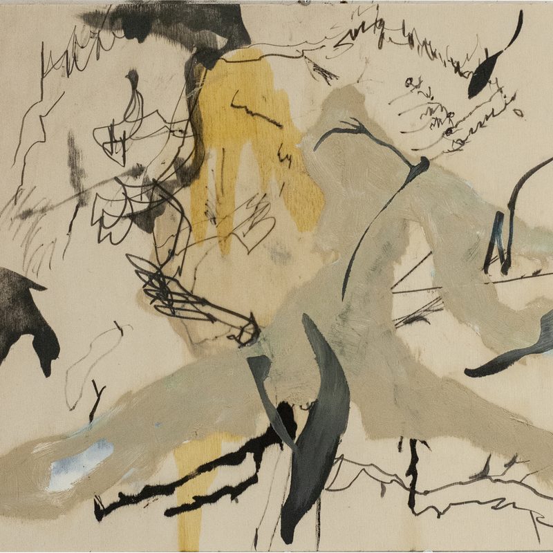 28,4 x 28,4,Öl/Holz, „Fett marschiert, 2019