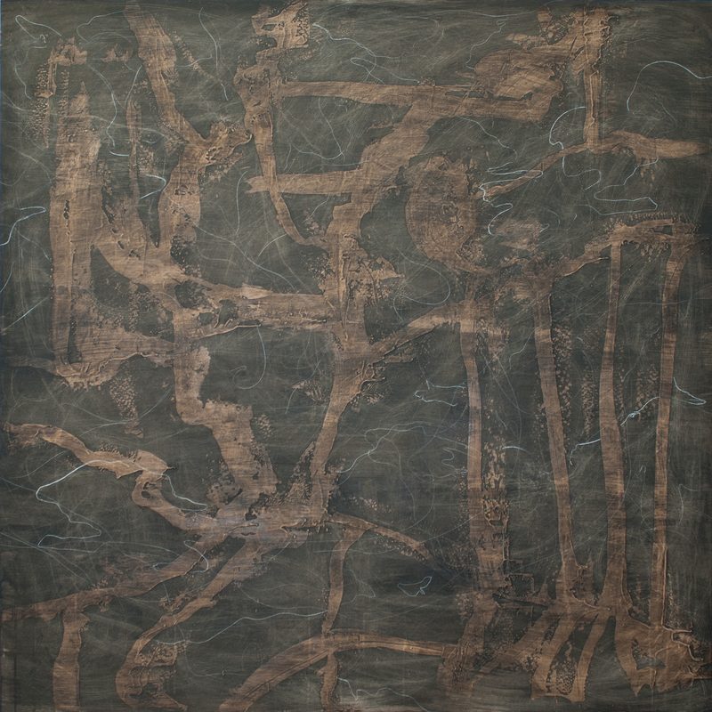 	140 x 140- Oil/MdF - "champ"