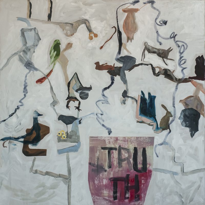 140 x 140 - Öl/MdF - "truth"