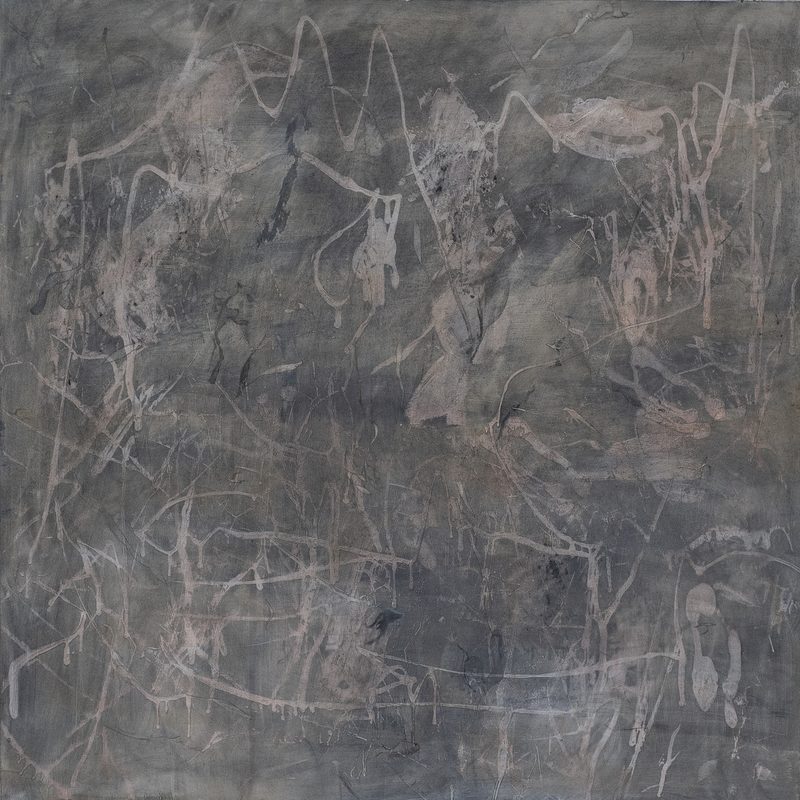 140x140, Mischtechnik/Holz, „non content field“, 2020