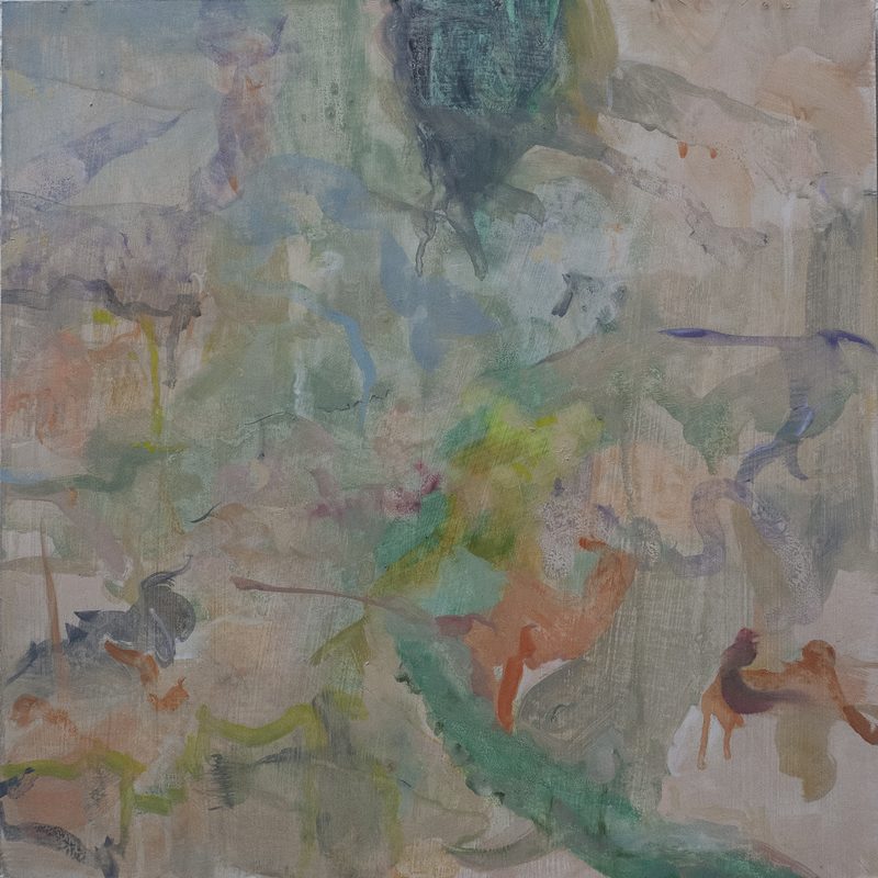 40 x 40 - Oil/MdF - "Gurkenzeit"