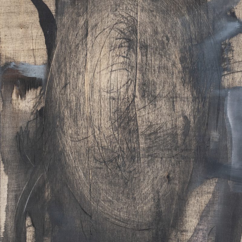 29,8 x 23,8, „o.T.“, Mischtechnik/Holz, 2019