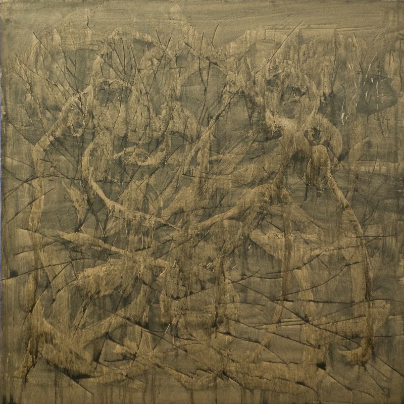 140 x 140 - Mischtechnik/MdF - "Jeder verdient seinen Ekel"