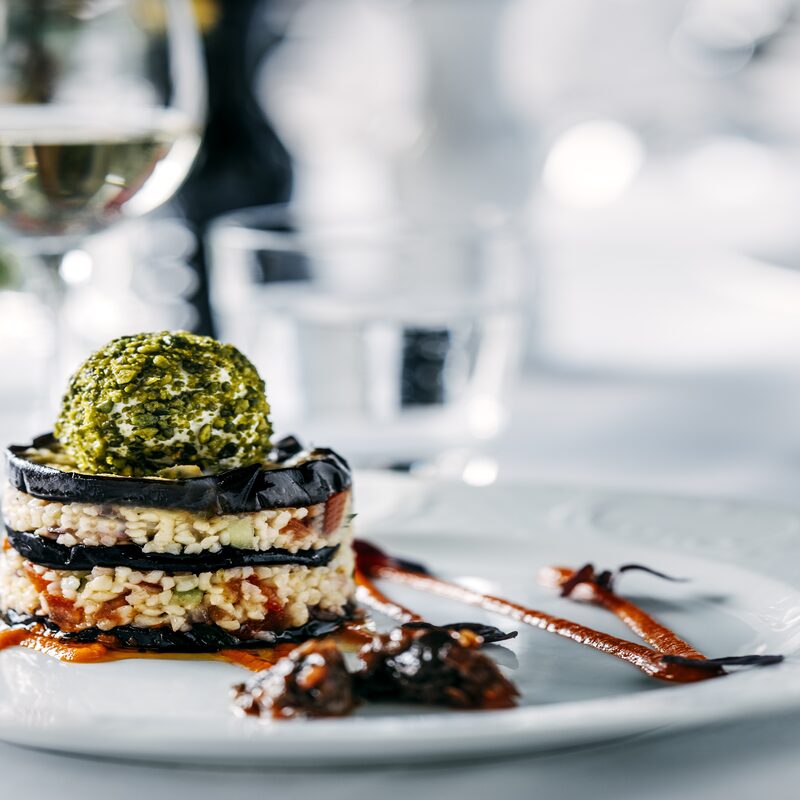 Quinoa mit Aubergine