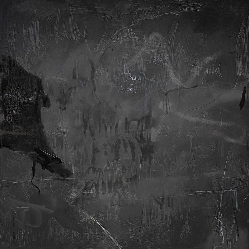 140x140, Mischtechnik/MdF, „menetekeln“, 2020