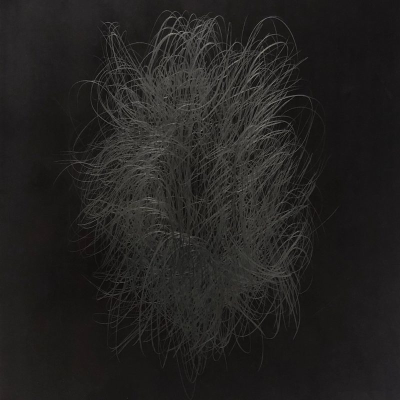  39 x 34, Mischtechnik/Holz, "Éclore", 2019